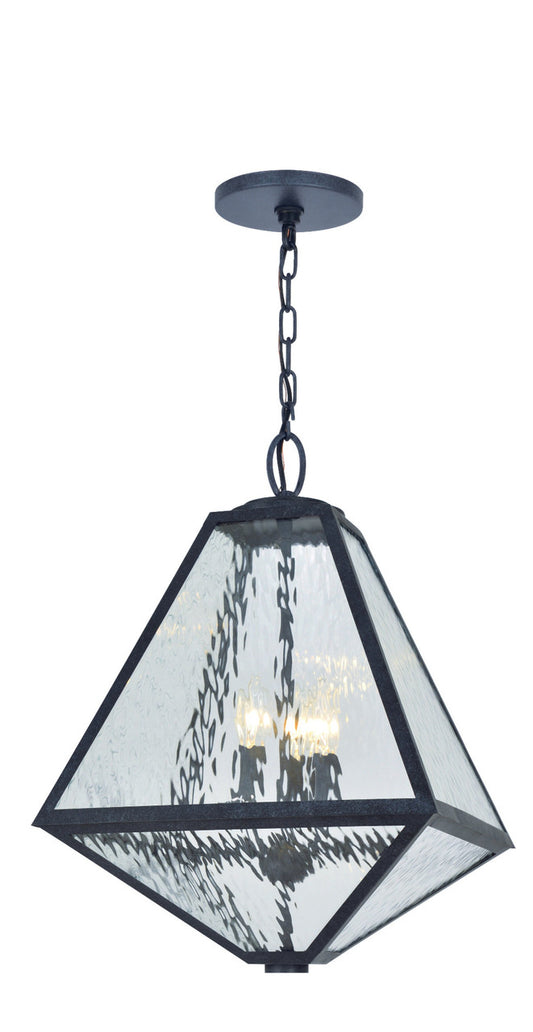 Crystorama Brian Patrick Flynn for Crystorama Glacier 3 Light Black Charcoal Outdoor Chandelier GLA-9705-WT-BC