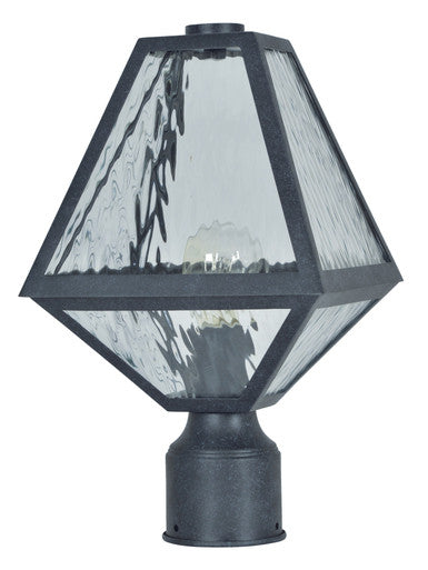 Crystorama Brian Patrick Flynn for Crystorama Glacier 1 Light Black Charcoal Small Outdoor Lantern Post GLA-9707-WT-BC