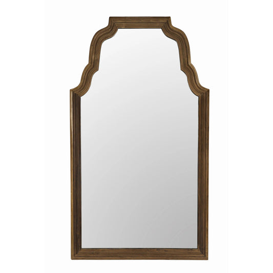 Noir Reclaimed Teak Floor Mirror in Clear Coat Flat GMIR115OW