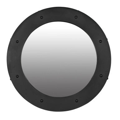 Noir Clay Mirror in Matte Black GMIR139MTB-L