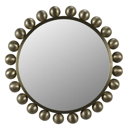 Noir Cooper Mirror in Antique Brass GMIR147MB