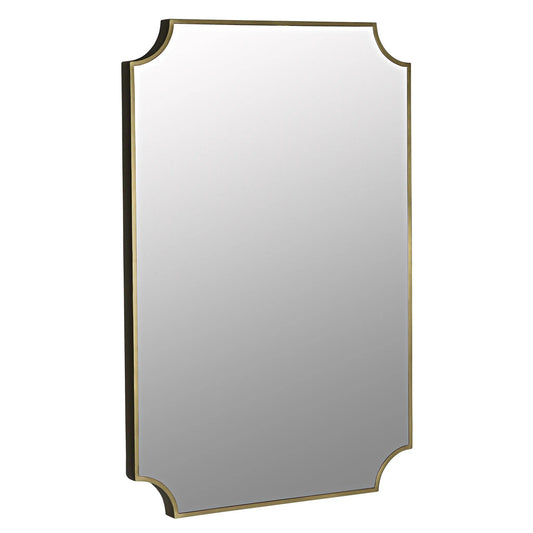 Noir Convexed Mirror in Antique Brass GMIR157MB