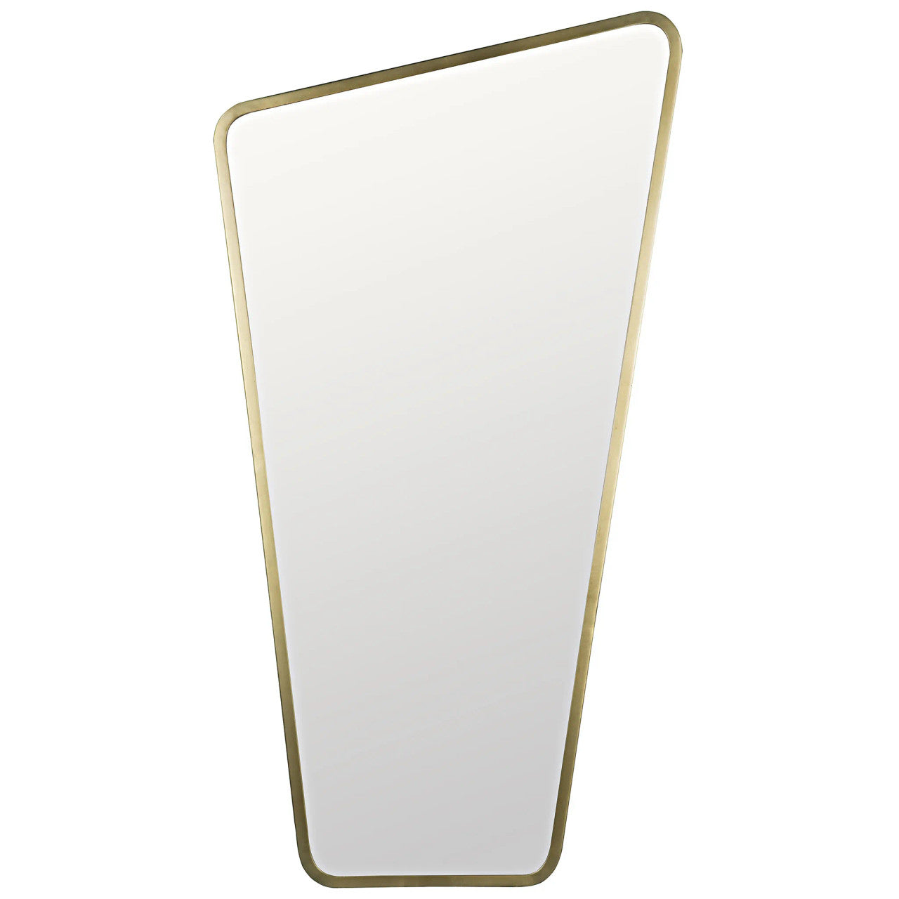 Noir Juliet Mirror in Antique Brass GMIR163MB