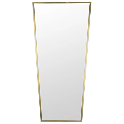 Noir Cassio Mirror in Antique Brass GMIR164MB