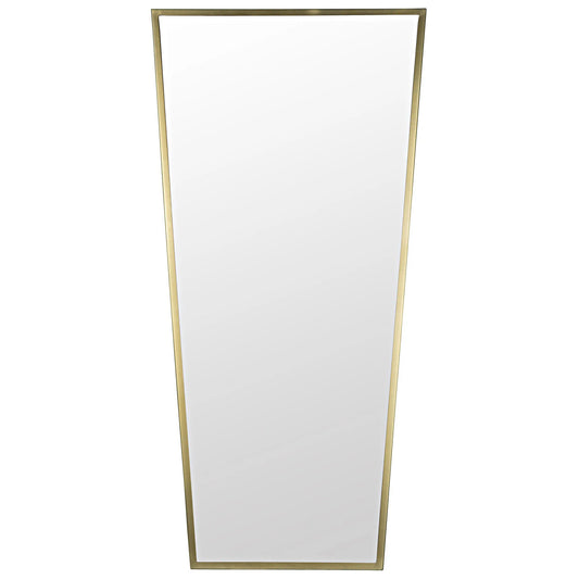 Noir Cassio Mirror in Antique Brass GMIR164MB