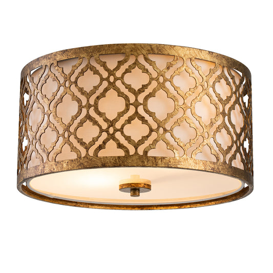 Lucas McKearn Antiqued Gold Arabella Ceiling Flush mount ceiling Lighting Fixture