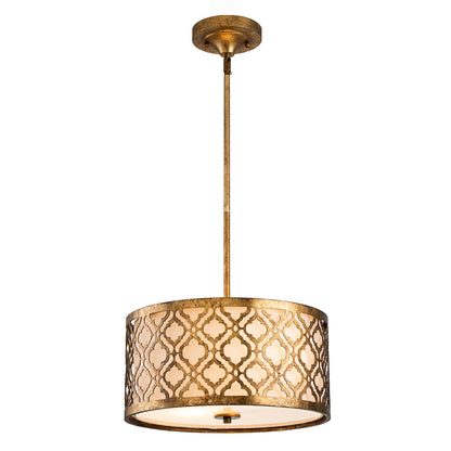 Lucas McKearn Distressed Gold Arabella Medium island Pendant convertible Semi Flush