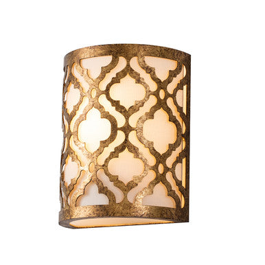 Lucas McKearn Arabella 2 Light Traditional Wall Bracket Sconce in Distressed Gold