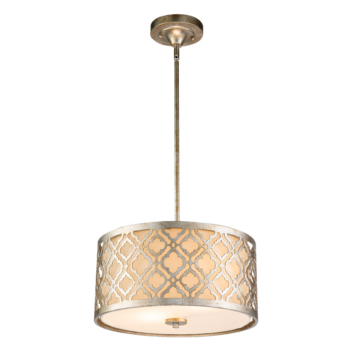 Lucas McKearn Medium Kitchen Pendant to Semi Flush in Distressed Silver By Lucas McKearn