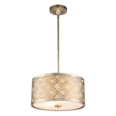 Lucas McKearn Medium Kitchen Pendant to Semi Flush in Distressed Silver By Lucas McKearn