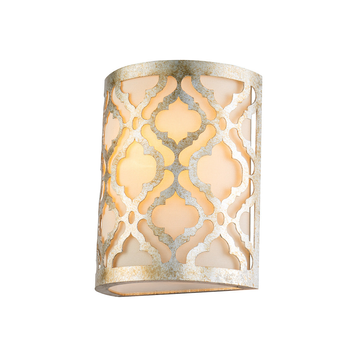 Lucas McKearn Arabella Wall bracket Flush Metal Sconce in Distressed Silver By Lucas McKearn