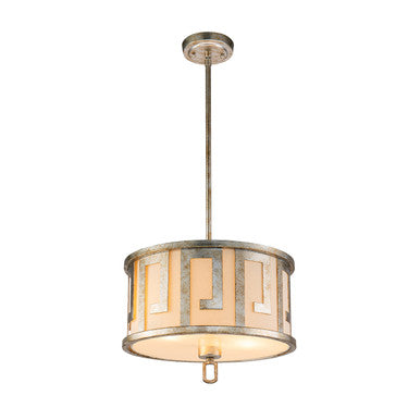 Lucas McKearn 2 Light Medium Distressed Silver Pendant - Semi Flush By Lucas McKearn