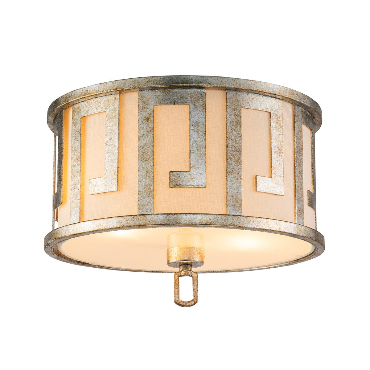 Lucas McKearn 2 Light Lemuria Flush mount Ceiling in Distressed Silver Traditional By Lucas McKearn