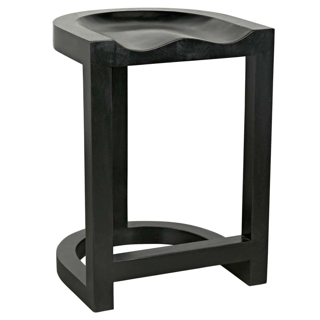 Noir Saddle Counter Stool in Hand Rubbed Black GSTOOL111HBS