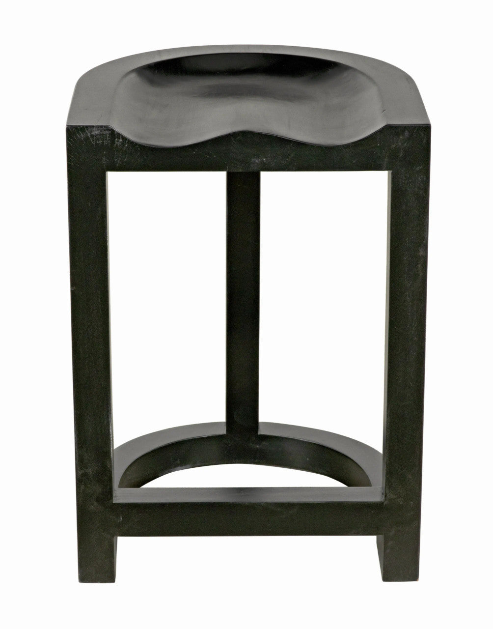 Noir Saddle Counter Stool in Hand Rubbed Black GSTOOL111HBS