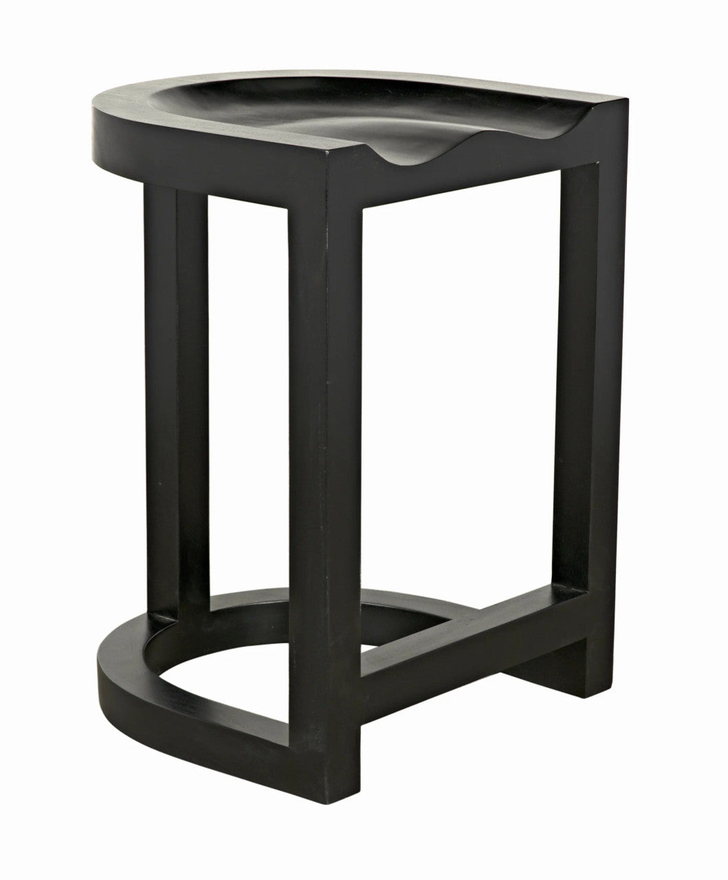 Noir Saddle Counter Stool in Hand Rubbed Black GSTOOL111HBS