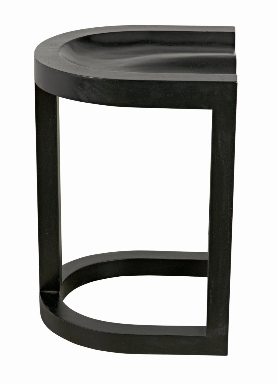 Noir Saddle Counter Stool in Hand Rubbed Black GSTOOL111HBS