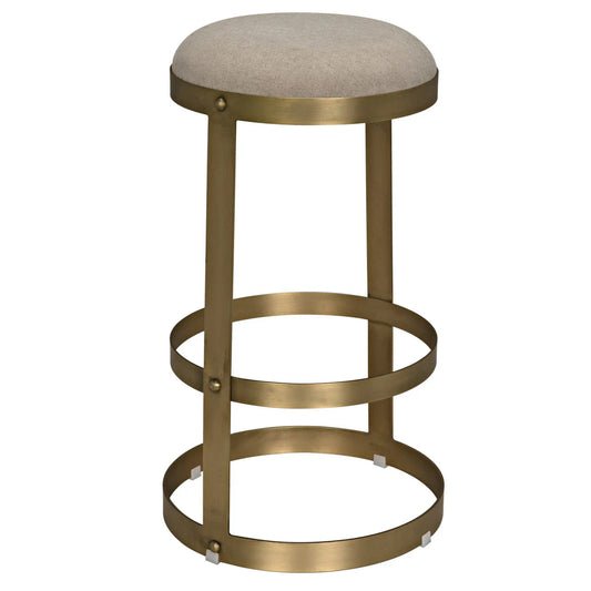 Noir Dior Bar Stool in Antique Brass GSTOOL118MBL