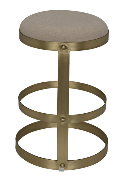 Noir Dior Counter Stool in Antique Brass GSTOOL118MBS