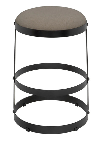 Noir Dior Counter Stool in Matte Black GSTOOL118MTB-S