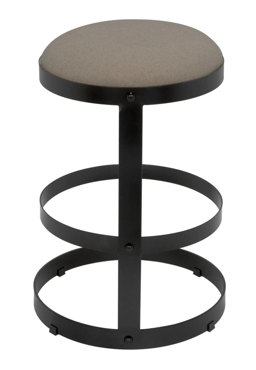 Noir Dior Counter Stool in Matte Black GSTOOL118MTB-S