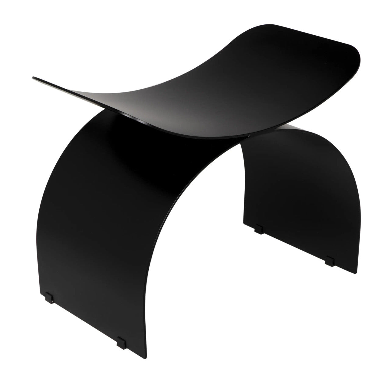 Noir Papillon Stool in Matte Black GSTOOL154MTB