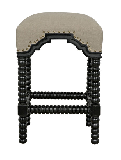 Noir Abacus Counter Stool in Hand Rubbed Black GSTOOL201HBS-C