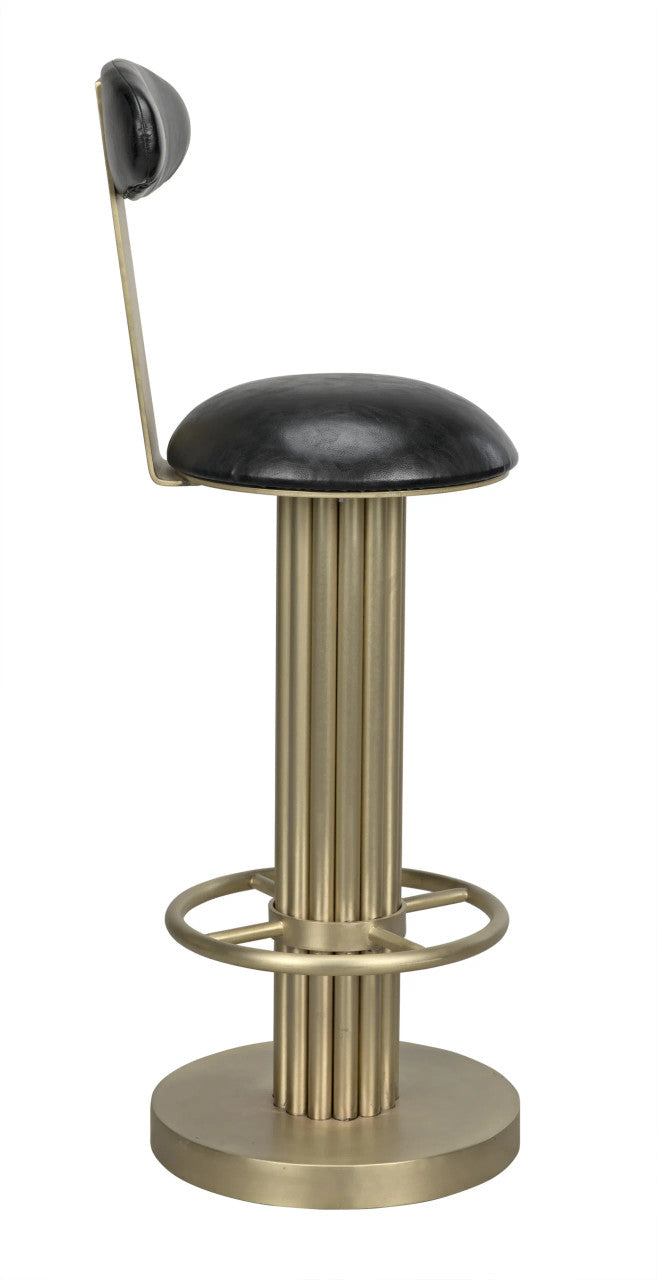 Noir Sedes Bar Stool in Antique Brass GSTOOL235MB-L