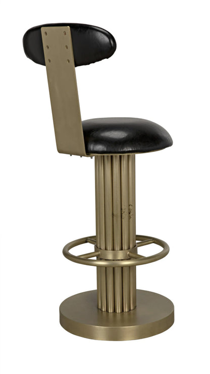 Noir Sedes Counter Stool in Antique Brass GSTOOL235MB-S