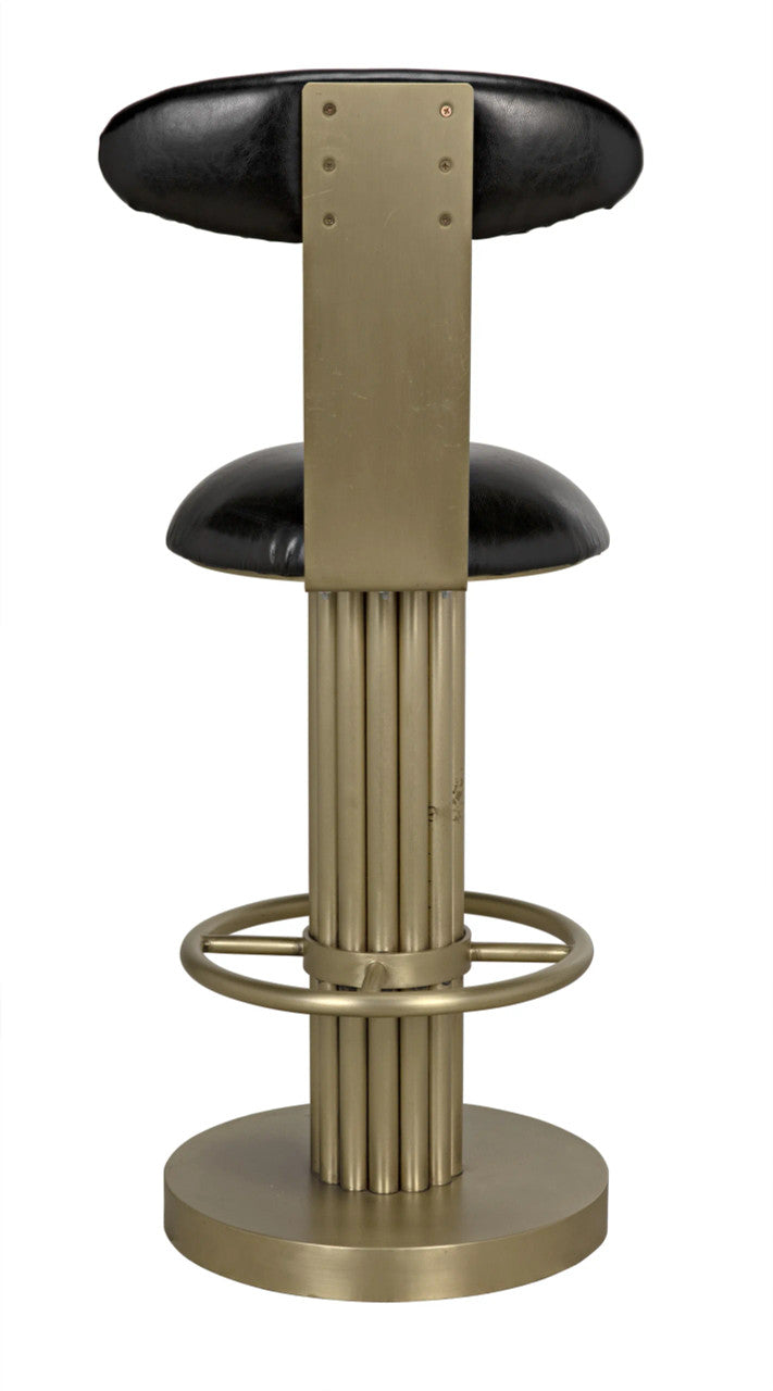 Noir Sedes Counter Stool in Antique Brass GSTOOL235MB-S