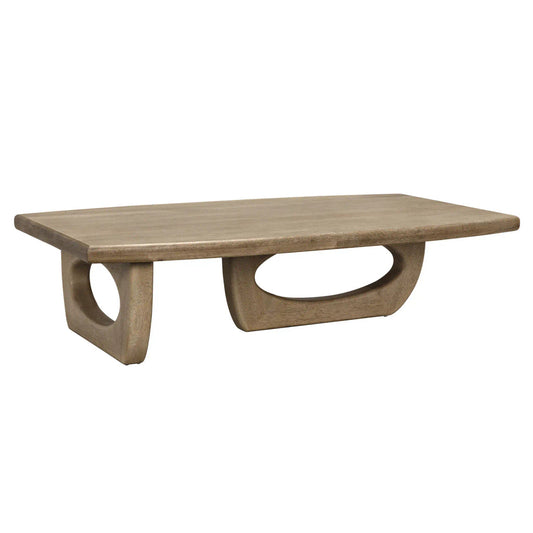 Noir Douglas Coffee Table in Bleached Walnut GTAB1019BW