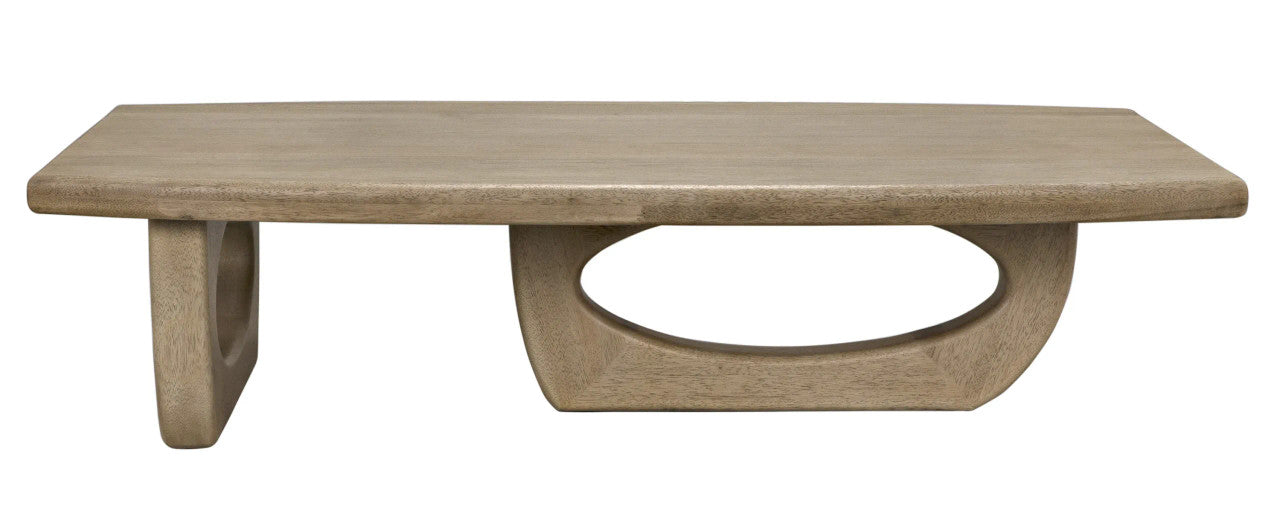 Noir Douglas Coffee Table in Bleached Walnut GTAB1019BW