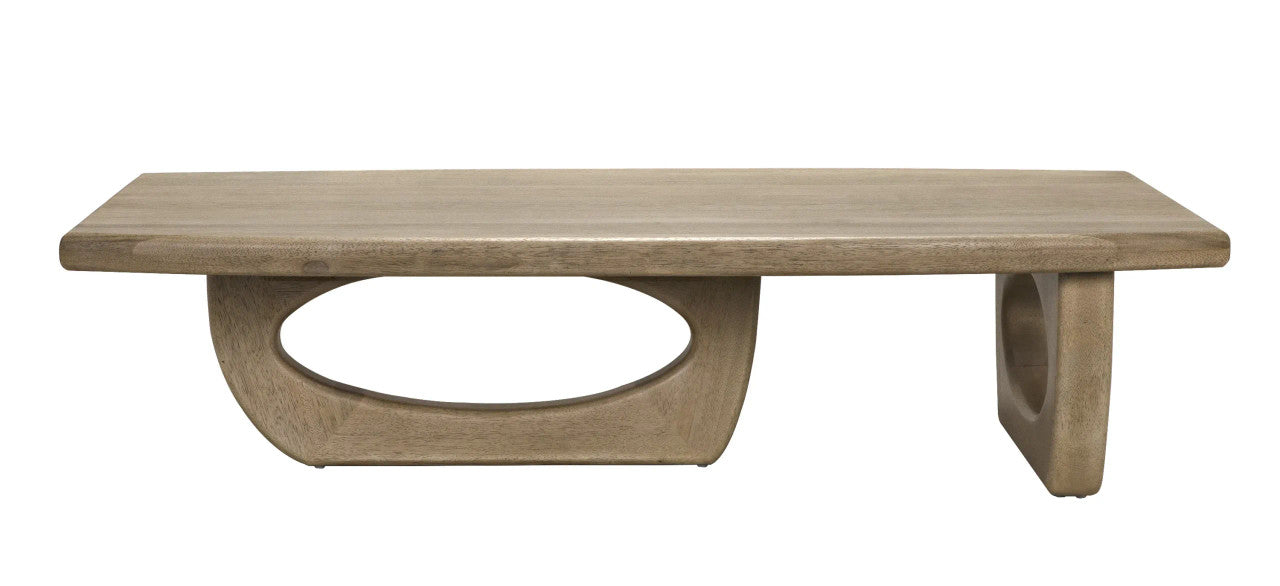 Noir Douglas Coffee Table in Bleached Walnut GTAB1019BW