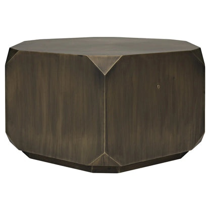 Noir Tytus Coffee Table in Aged Brass GTAB1033AB