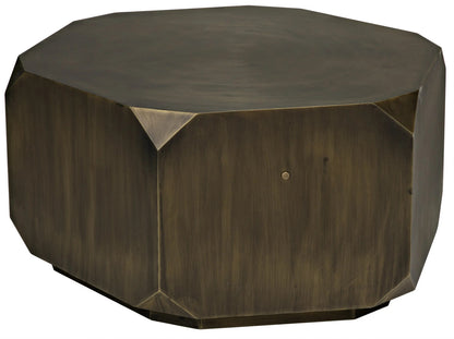 Noir Tytus Coffee Table in Aged Brass GTAB1033AB