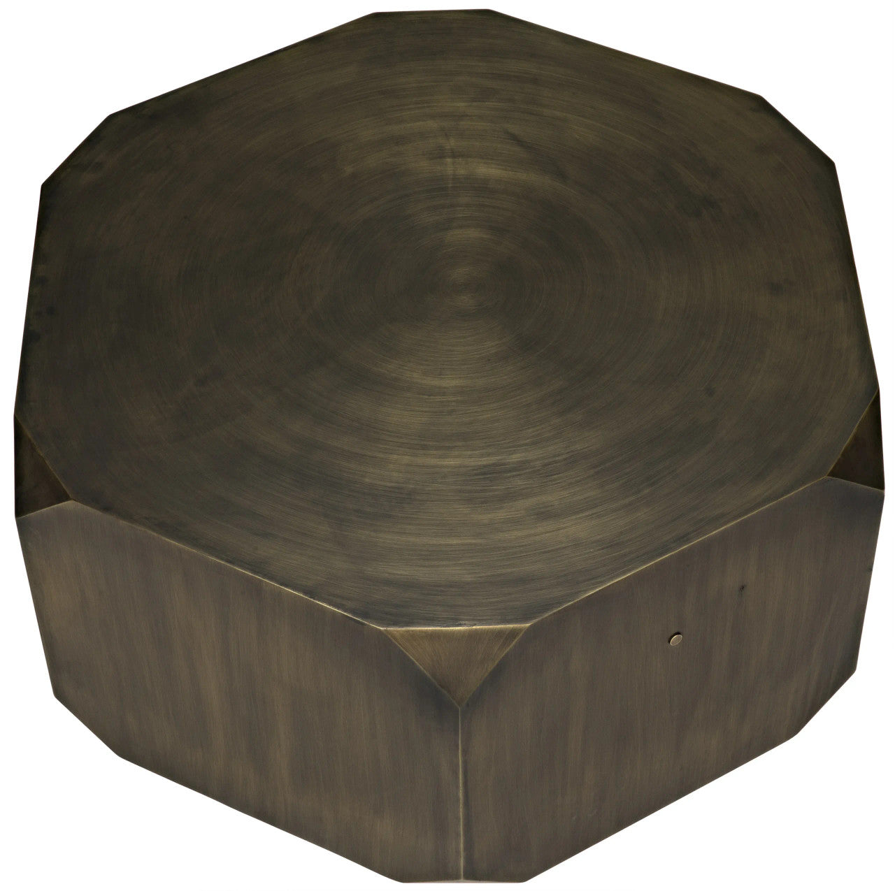 Noir Tytus Coffee Table in Aged Brass GTAB1033AB