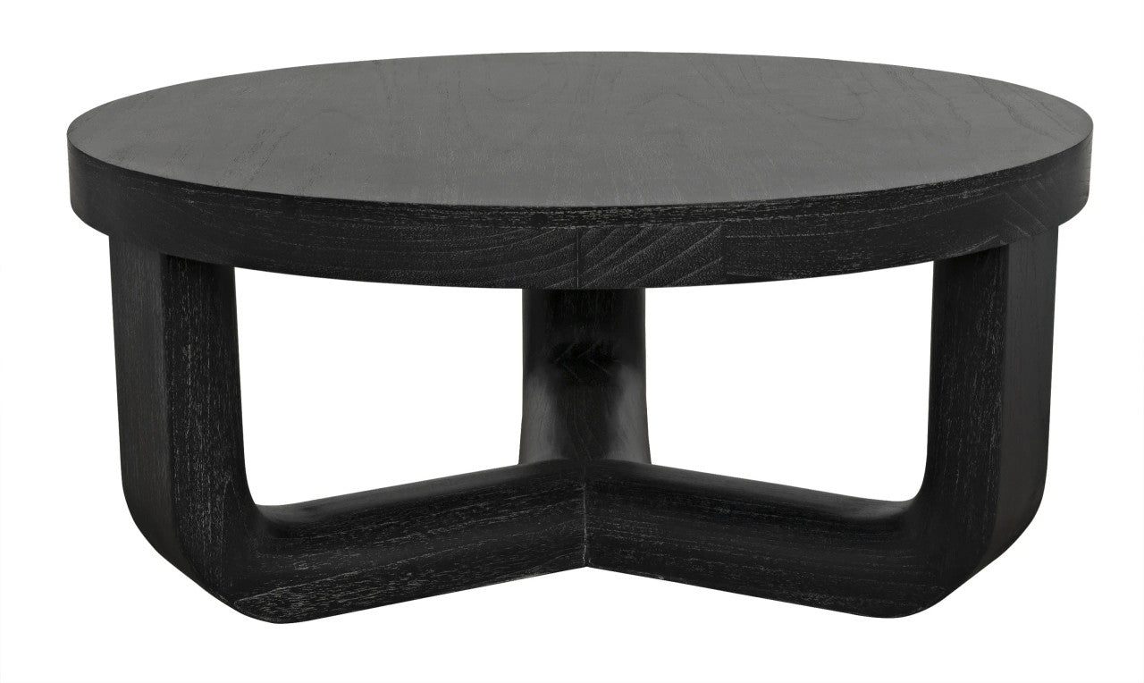 Noir Joel Coffee Table in Cinder Black GTAB1042CB