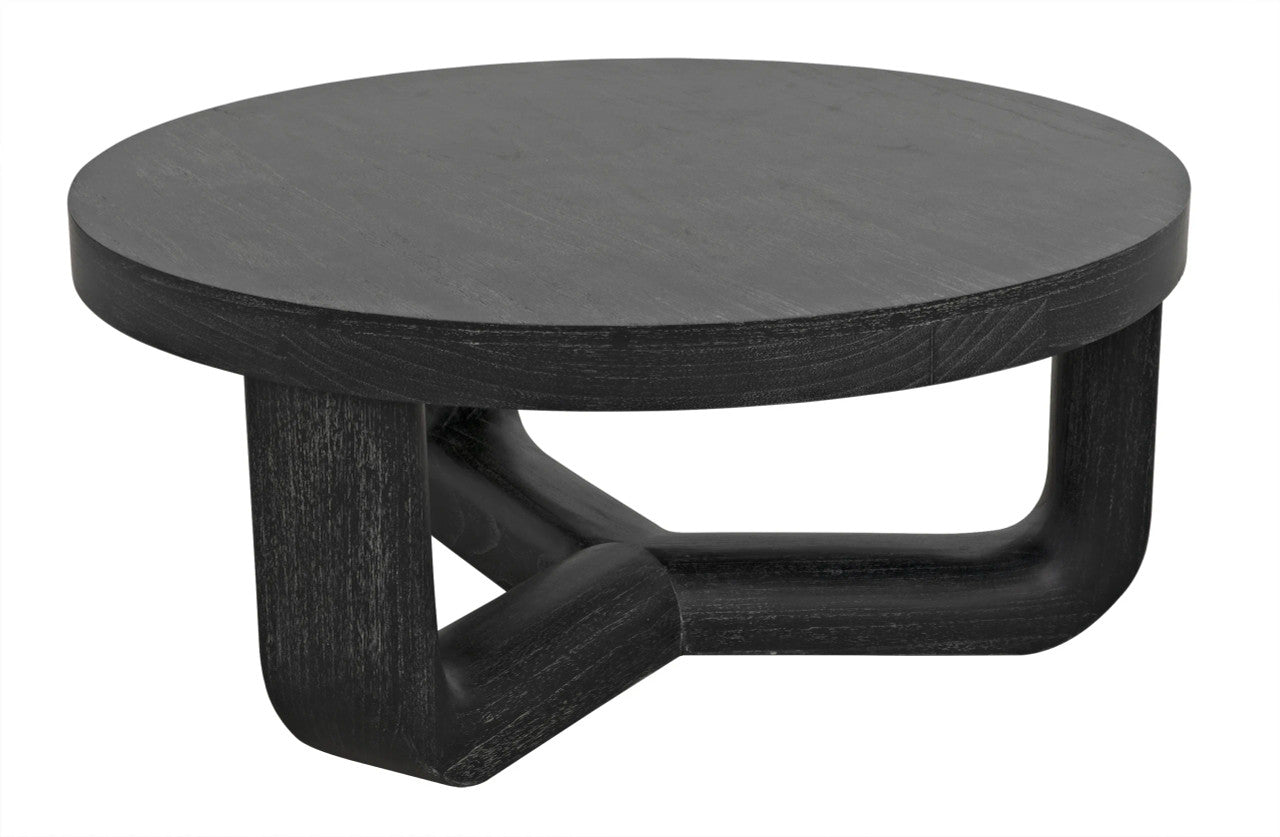 Noir Joel Coffee Table in Cinder Black GTAB1042CB