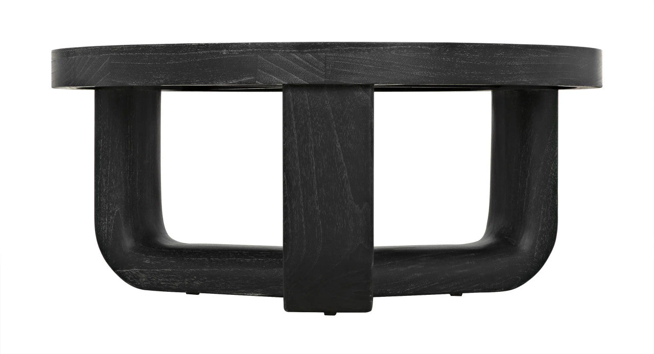 Noir Joel Coffee Table in Cinder Black GTAB1042CB