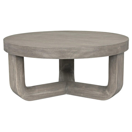 Noir Joel Coffee Table in Distressed Grey GTAB1042DGR