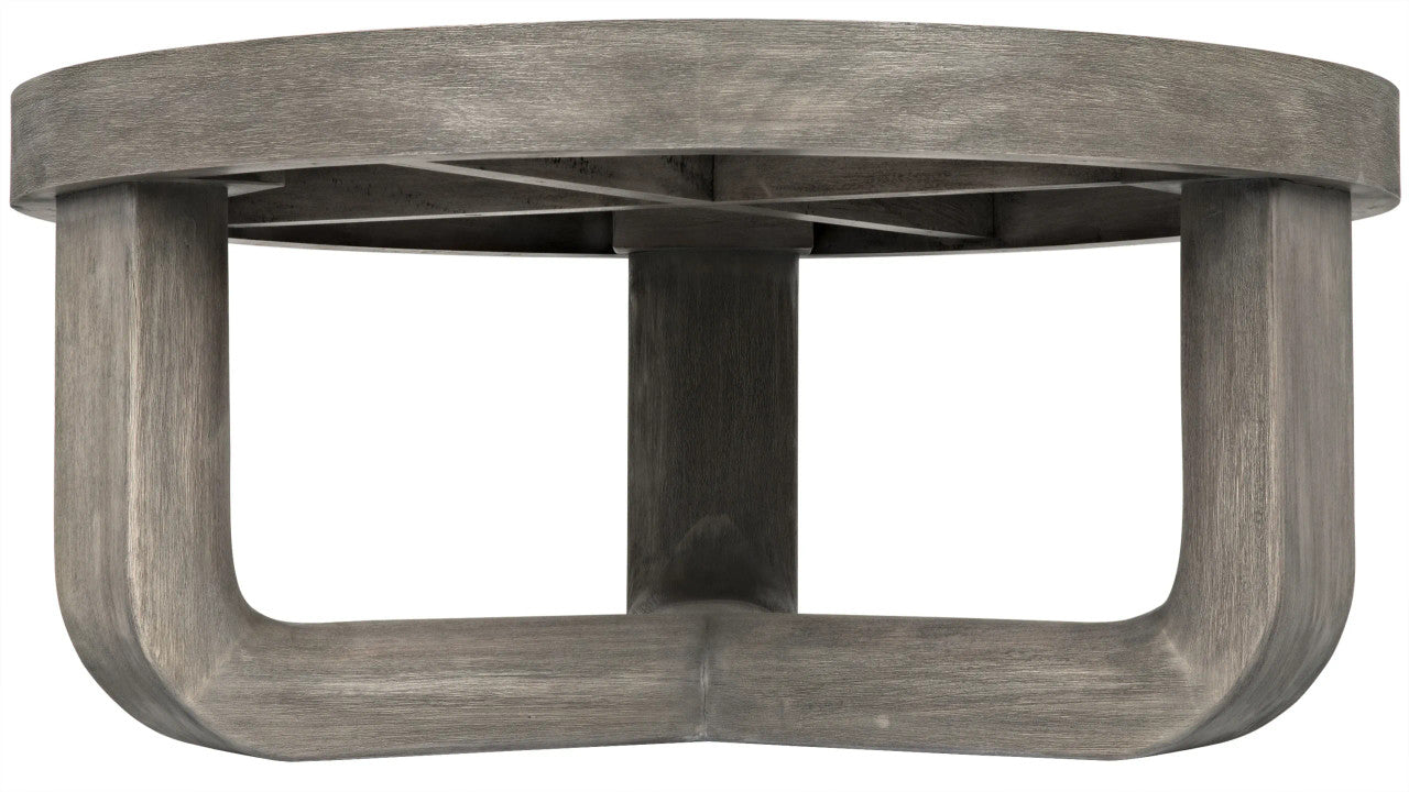 Noir Joel Coffee Table in Distressed Grey GTAB1042DGR