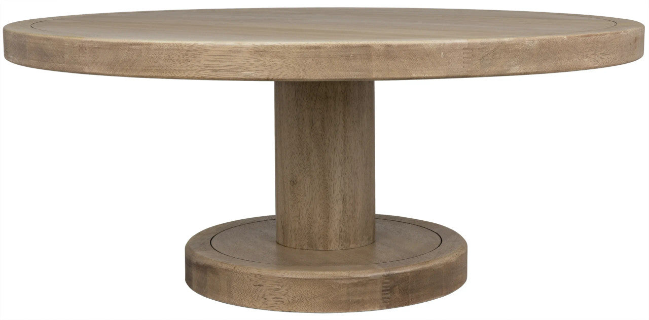 Noir Milena Coffee Table in Washed Walnut GTAB1054WAW