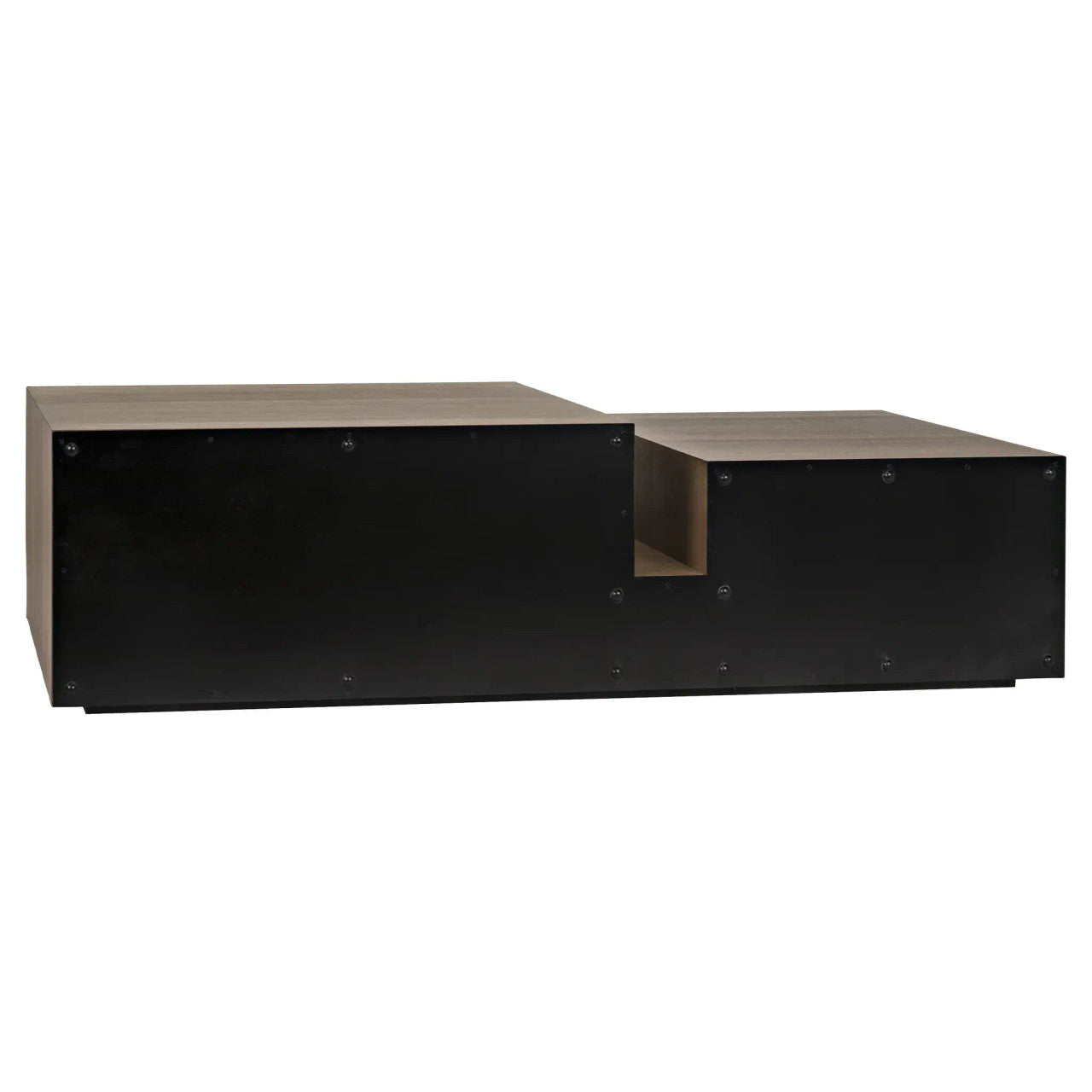 Noir Nido Coffee Table in Dark Walnut and Matte Black GTAB1061MTB