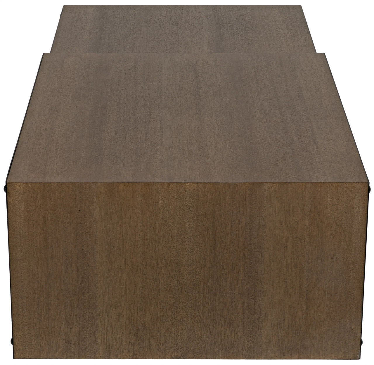 Noir Nido Coffee Table in Dark Walnut and Matte Black GTAB1061MTB