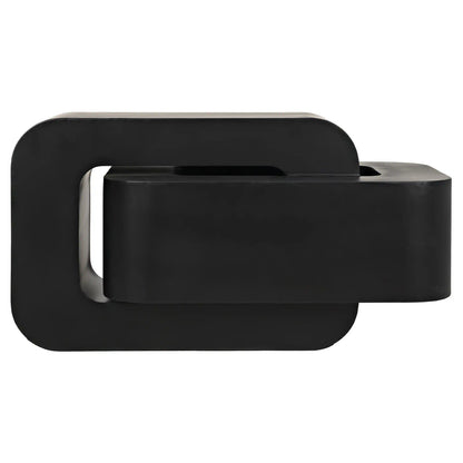 Noir Nodum Accent Table in Matte Black GTAB1078MTB