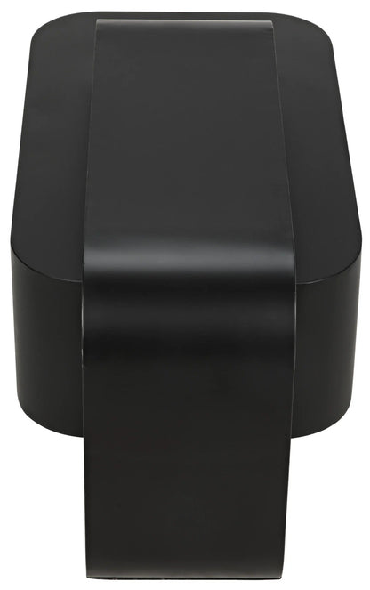 Noir Nodum Accent Table in Matte Black GTAB1078MTB