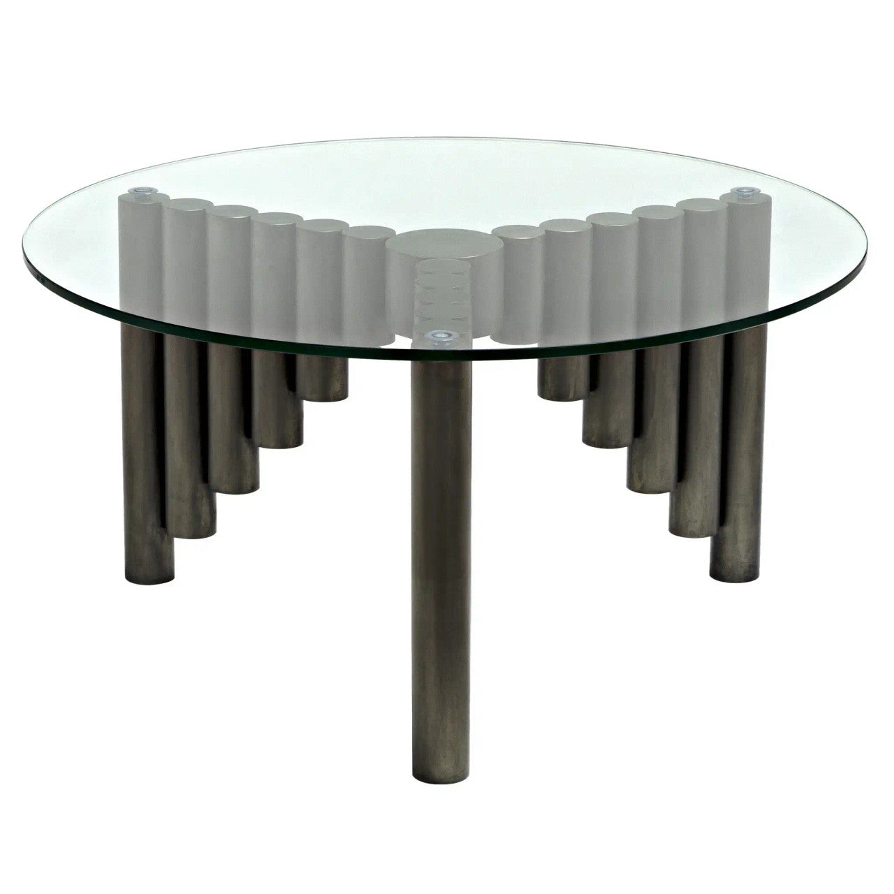 Noir Organum Coffee Table in Gun Metal GTAB1111GM