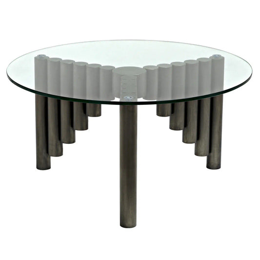 Noir Organum Coffee Table in Gun Metal GTAB1111GM