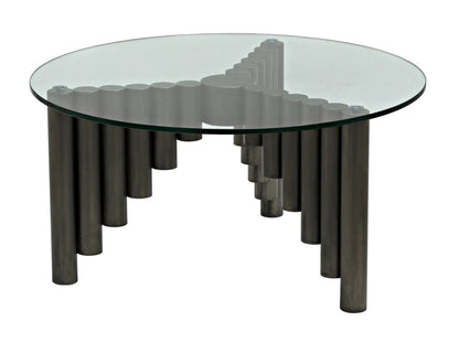 Noir Organum Coffee Table in Gun Metal GTAB1111GM