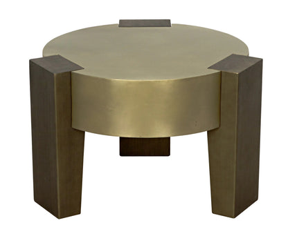 Noir Carrusel Coffee Table in Antique Brass and Aged Brass GTAB1113MBAB